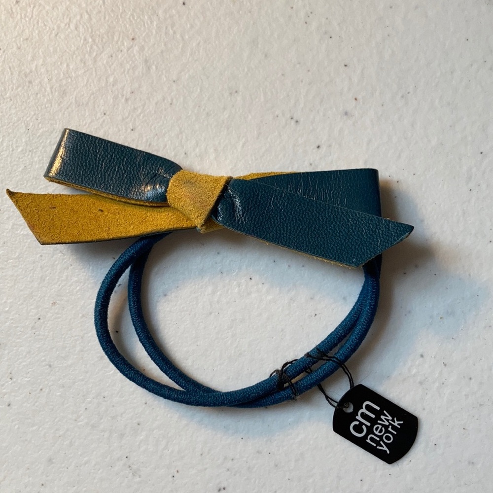 Leather Bow Hair Tie